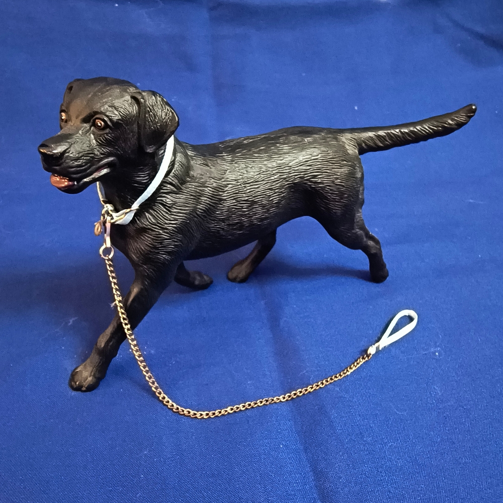 Breyer Black Lab Figurine with Leash